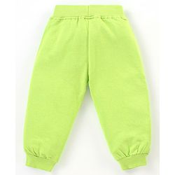 Babyhug Cotton Full Length Text Print Lounge Pants Pack of 2 - Blue & Lime