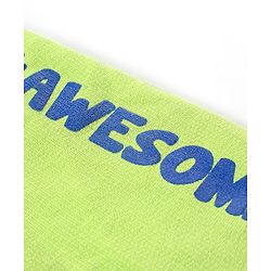 Babyhug Cotton Full Length Text Print Lounge Pants Pack of 2 - Blue & Lime