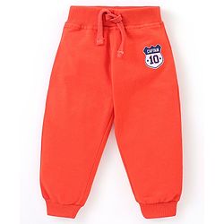 Babyhug Cotton Full Length Football Print Lounge Pants Pack of 2 - Blue & Red
