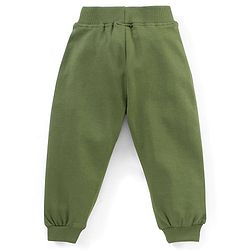 Babyhug Cotton Looper Knit Full Length Lounge Pants Pack of 2 Text Print - Green & Maroon
