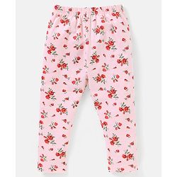 Babyhug Cotton Lycra Knit Full Length Leggings Pack of 5 - Pink & Navy