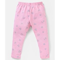 Babyhug Cotton Lycra Knit Full Length Leggings Pack of 5 - Pink & Navy