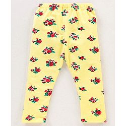 Babyhug Cotton Knit Full Length Floral Printed Legging Pack of 5 - Multicolour
