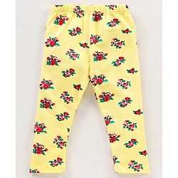 Babyhug Cotton Knit Full Length Floral Printed Legging Pack of 5 - Multicolour