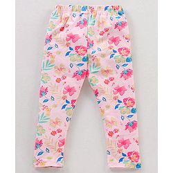 Babyhug Cotton Knit Full Length Floral Printed Legging Pack of 5 - Multicolour