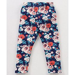 Babyhug Cotton Knit Full Length Floral Printed Legging Pack of 5 - Multicolour