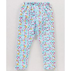 Babyhug Cotton Knit Full Length Floral Printed Legging Pack of 5 - Multicolour