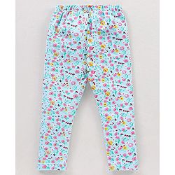 Babyhug Cotton Knit Full Length Floral Printed Legging Pack of 5 - Multicolour