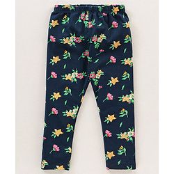 Babyhug Cotton Knit Full Length Floral Printed Legging Pack of 5 - Multicolour