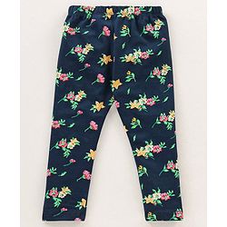 Babyhug Cotton Knit Full Length Floral Printed Legging Pack of 5 - Multicolour