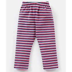 Babyhug Cotton Knit Full Length Leggings Floral Printed Pack of 3 - Yellow Blue & Red