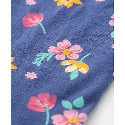 Babyhug Cotton Knit Full Length Leggings Floral Printed Pack of 3 - Yellow Blue & Red