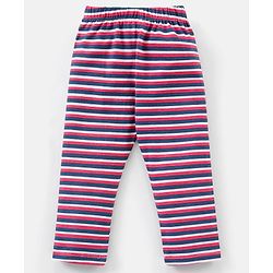 Babyhug Cotton Knit Full Length Leggings Floral Printed Pack of 3 - Yellow Blue & Red