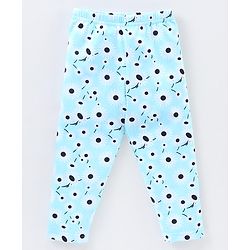 Babyhug Cotton Elastic Knit Full Length Leggings Star Print Pack of 3 - White