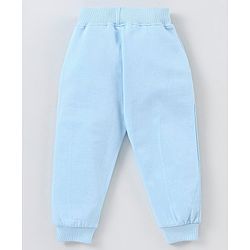 Babyhug Cotton Full Length Lounge Pant Rainbow Print - Blue