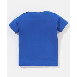 Babyhug Cotton Half Sleeves T-Shirt With Text Print - Blue