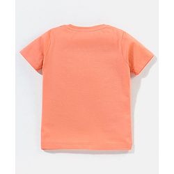 Babyhug Cotton Half Sleeves T-Shirt With Hero Print - Orange