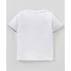 Babyhug Cotton Jersey Half Sleeves T-Shirt Car Printed - White