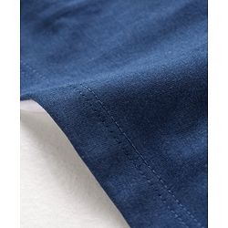 Babyhug Cotton Jersey Knit Half Sleeves Striped T-Shirt Boat Applique - White & Blue