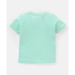 Babyhug Cotton Knit Half Sleeves T-Shirt Lion Print - Green