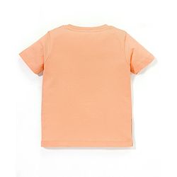 Babyhug Cotton Jersey Half Sleeves T-Shirt Lion Printed - Peach