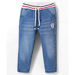 Babyhug Full Length Jeans Tropicool Vibe - Blue