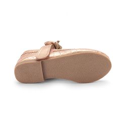 Cute Walk By Babyhug Velcro Closure Bellies With Bow Applique - Rose Golden