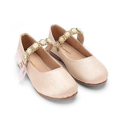 Cute Walk By Babyhug Velcro Closure Bellies With Pearl Applique - Golden