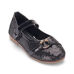 Cute Walk By Babyhug Buckle Closure Bellies With Sequin Detailing - Black
