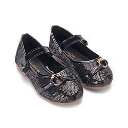 Cute Walk By Babyhug Buckle Closure Bellies With Sequin Detailing - Black