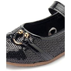 Cute Walk By Babyhug Buckle Closure Bellies With Sequin Detailing - Black