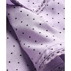 Babyhug Rayon Woven Sleeveless Three Tier Top with Lace Detailing Polka Dots Print - Light Purple