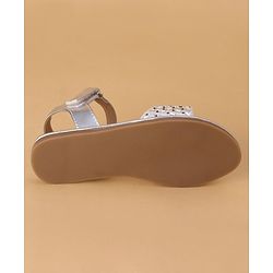 Cute Walk by Babyhug Shimmer Sandals With Velcro Closure - Silver