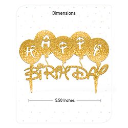 Babyhug Happy Birthday Cake Topper - Gold