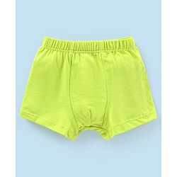 Babyhug 100% Cotton Striped & Car Printed Briefs Pack of 3 -Green & White