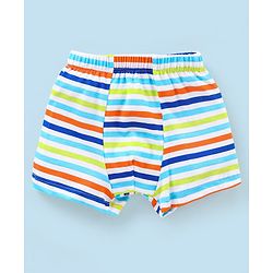 Babyhug 100% Cotton Striped & Car Printed Briefs Pack of 3 -Green & White