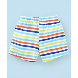 Babyhug 100% Cotton Striped & Car Printed Briefs Pack of 3 -Green & White