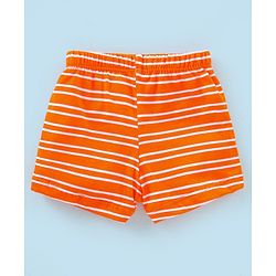 Babyhug 100% Cotton Striped & Wild Animals Printed Briefs Pack of 3 - Grey & Orange