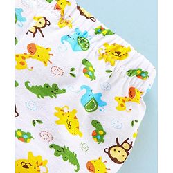 Babyhug 100% Cotton Striped & Wild Animals Printed Briefs Pack of 3 - Grey & Orange