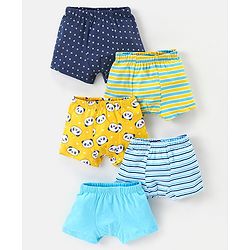 Babyhug 100% Cotton Briefs Striped Pack of 5 - Multicolor