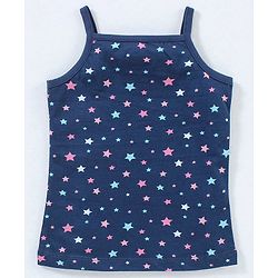 Babyhug 100% Cotton Singlet Slips Stripes & Printed Pack Of 3 - Grey Blue & Pink