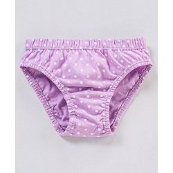Babyhug 100% Cotton Floral & Star Fish Printed Panties Pack of 3 - Purple & Sea Green