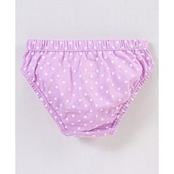 Babyhug 100% Cotton Floral & Star Fish Printed Panties Pack of 3 - Purple & Sea Green