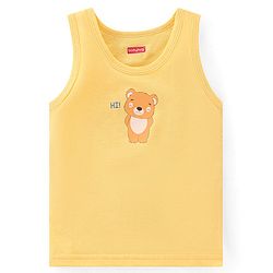 Babyhug 100 % Cotton Sando Vests Stars & Bear Print Pack of 5- Blue & Orange