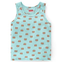 Babyhug 100 % Cotton Sando Vests Stars & Bear Print Pack of 5- Blue & Orange