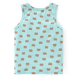 Babyhug 100 % Cotton Sando Vests Stars & Bear Print Pack of 5- Blue & Orange