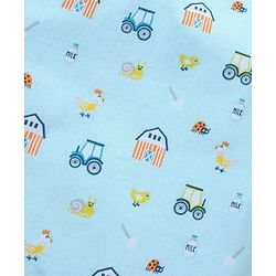 Babyhug 100% Cotton Sando Vests Stripes & House Print Pack of 3 - Orange Blue & Green
