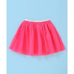 Babyhug 100% Cotton Half Sleeves Top & Skirt Butterfly Sequins Pattern  - Navy & Pink