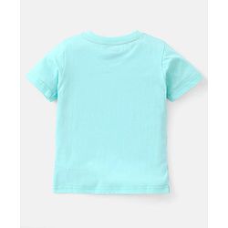 Babyhug Cotton Jersey Half Sleeves T-Shirt Dino Print - Blue
