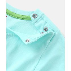 Babyhug Cotton Jersey Half Sleeves T-Shirt Dino Print - Blue